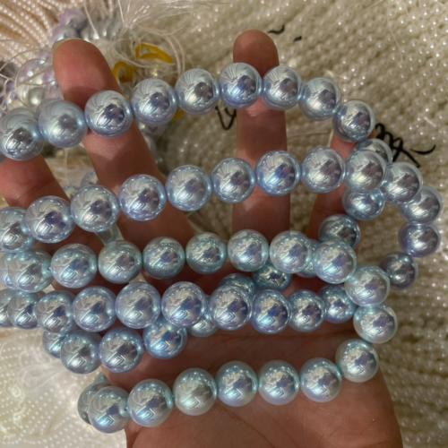 南の海シェルビーズ, シェルパール, ラウンド形, DIY, ライトブルー, 10mm, 売り手 ストランド