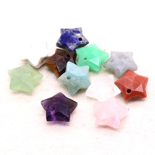 Pendentifs pierres gemmes mixtes , Pierre naturelle, étoile, DIY & différents matériaux pour le choix, plus de couleurs à choisir Vendu par PC