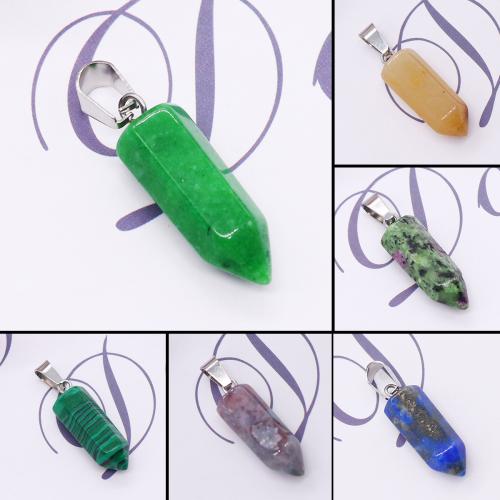 Pendentifs pierres gemmes mixtes , Pierre naturelle, DIY & différents matériaux pour le choix, plus de couleurs à choisir Vendu par PC