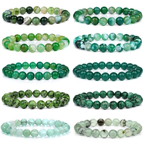 Bracelets en pierres précieuses, Pierre naturelle, bijoux de mode & différents matériaux pour le choix, plus de couleurs à choisir, 8mm cm, Vendu par PC