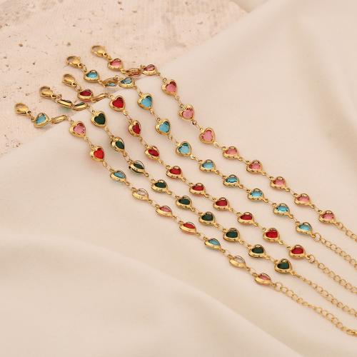Stainless Steel Bangle, 304 Stainless Steel, with Glass Rhinestone, gold color plated, fashion jewelry & for woman 