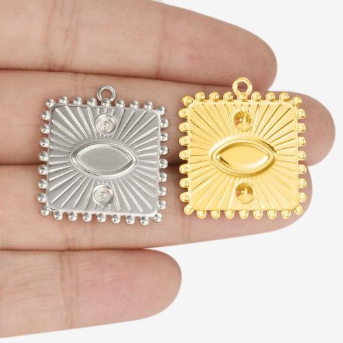 Pendentifs en acier inoxydable, Acier inoxydable 304, rectangle, Placage, DIY, plus de couleurs à choisir, Vendu par PC