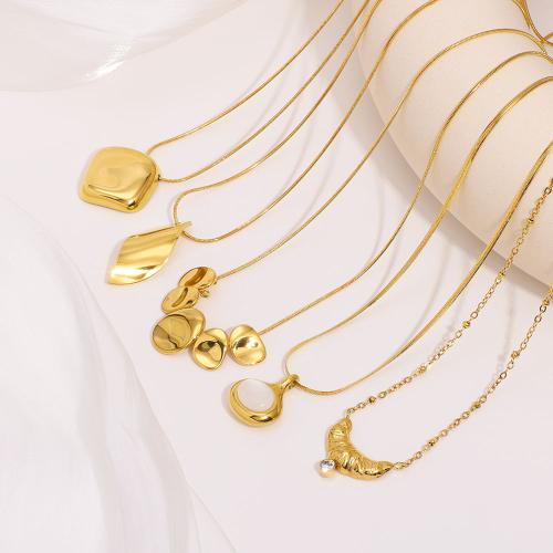 ステンレス鋼のジュエリーネックレス, 304ステンレススチール, ゴールドメッキ, ファッションジュエリー & さまざまなパターンの選択, 金色, 売り手 パソコン