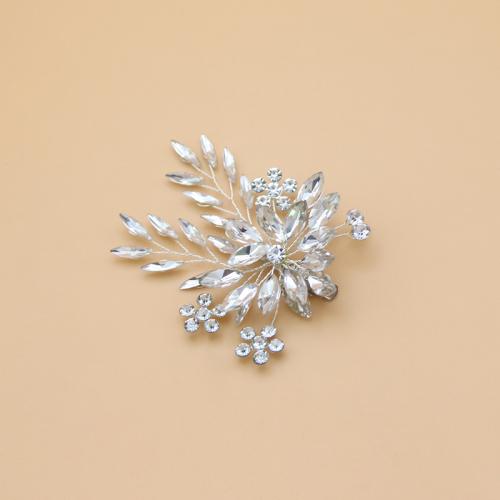 Pinces bec, alliage de zinc, avec fil en laiton & cristal, Placage, fait à la main & pour homme & avec strass Vendu par PC