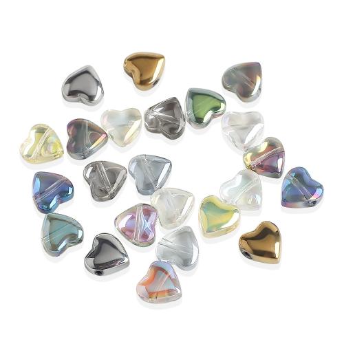 Plaqué Perles de verre, coeur, Placage, DIY, plus de couleurs à choisir, 8mm, Vendu par PC