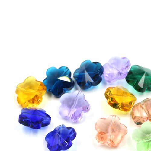 Pendentifs bijoux en cristal, Fleur de prunier, DIY, plus de couleurs à choisir, 14mm, Vendu par PC