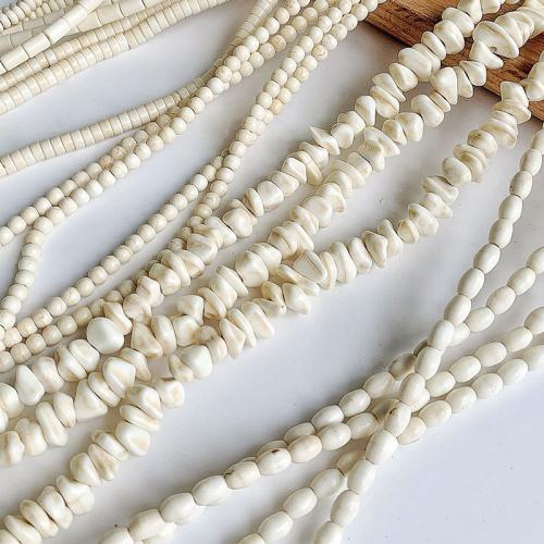 Perles de résine imitation de pierres précieuses, DIY & styles différents pour le choix, blanc, Vendu par brin