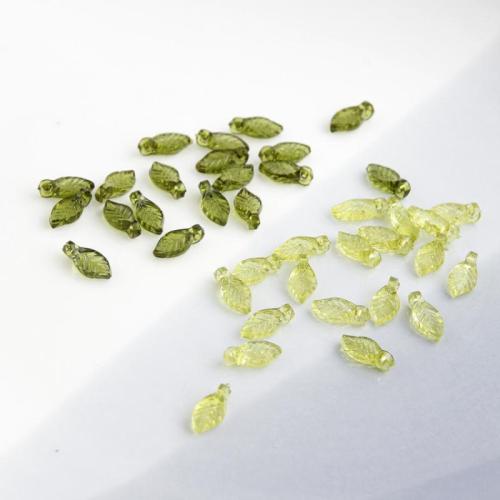 Transparente Acrylperlen, Acryl, Blatt, DIY, keine, 6x11mm, 10PCs/Tasche, verkauft von Tasche