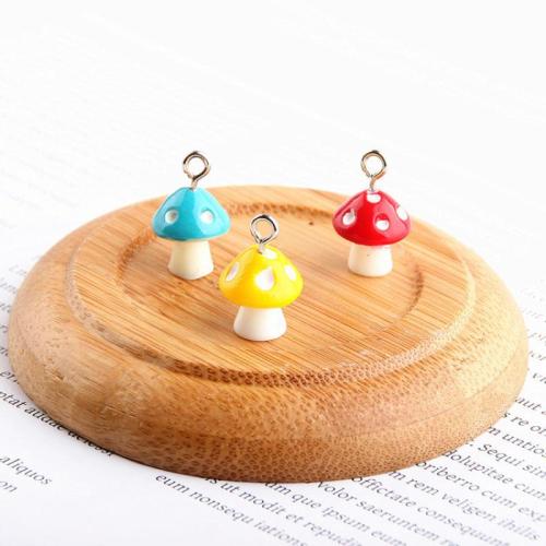 Bijoux Pendentif en résine, champignon, envoyé au hasard & DIY, couleurs mélangées Vendu par PC