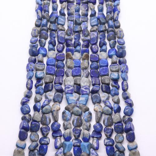 Perles de pierre lasurite naturelles, Lapis lazuli, Irrégulière, DIY, couleur de lapis-lazuli mm Environ 38 cm, Vendu par brin