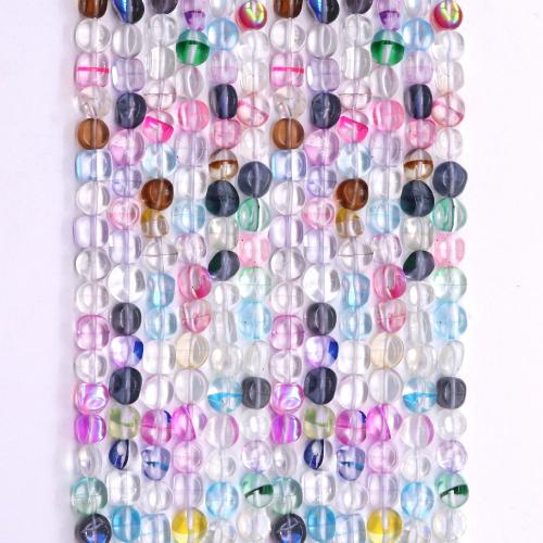 Plaqué Perles de verre, Irrégulière, DIY, multicolore mm Environ 38 cm, Vendu par brin