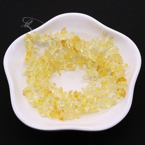 Cristal en jaune naturelles, perles de citrine, Irrégulière, DIY, Jaune, about：9-10MM, Vendu par brin