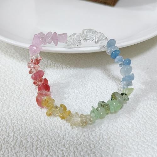 Bracelets en pierres précieuses, pierre gemme, Irrégulière, pour femme, multicolore cm, Vendu par PC