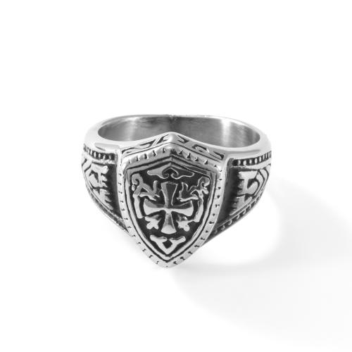 Bague en acier inoxydable, Acier inoxydable 304, poli, bijoux de mode & normes différentes pour le choix & pour homme, couleur originale, Vendu par PC