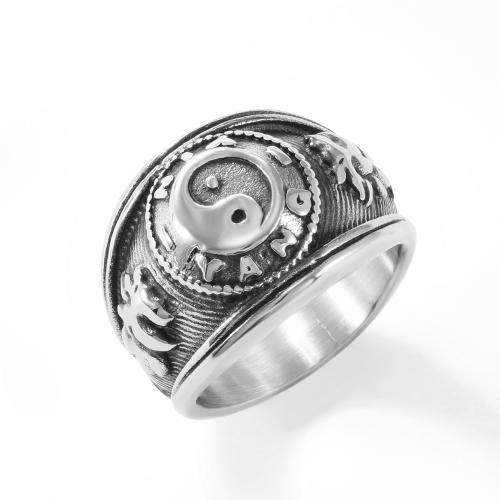 Bague en acier inoxydable, Acier inoxydable 304, poli, bijoux de mode & normes différentes pour le choix & pour homme, couleur originale, Vendu par PC