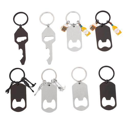 Porte-clés en acier inoxydable, Acier inoxydable 304, Placage ionique sous vide, unisexe & normes différentes pour le choix, plus de couleurs à choisir, Vendu par PC
