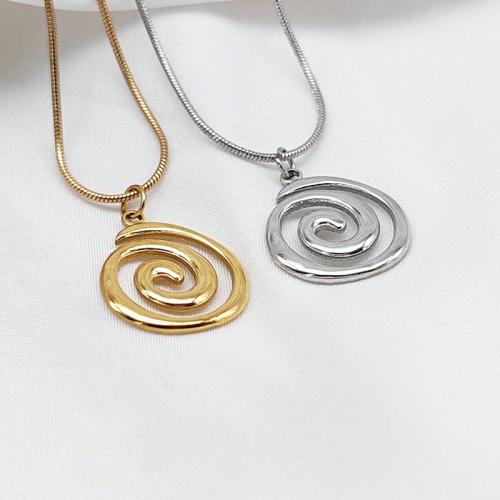 ステンレス鋼のジュエリーネックレス, 304ステンレススチール, とともに 5cm エクステンダチェーン, 螺旋形, 真空イオンプレーティング, ファッションジュエリー & 女性用, 無色 長さ:約 45 センチ, 売り手 パソコン