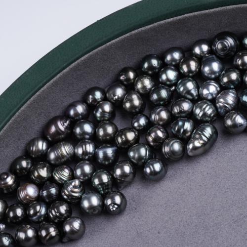 Perle comme Pommes de terre perles d'eau douce, perles Akoya cultivées, pomme de terre, DIY, noire, About：9-10MM, Vendu par PC