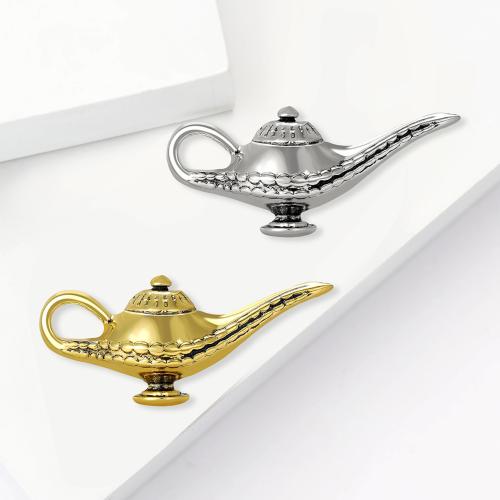Zinc Alloy Jewelry Brooch, Lamp of Aladdin, plated, for woman 