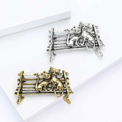 Zinc Alloy Jewelry Brooch, Cat, plated, for woman 