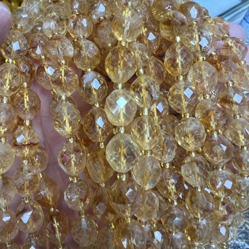 Cristal en jaune naturelles, perles de citrine, DIY, Jaune, 8mm, Vendu par brin