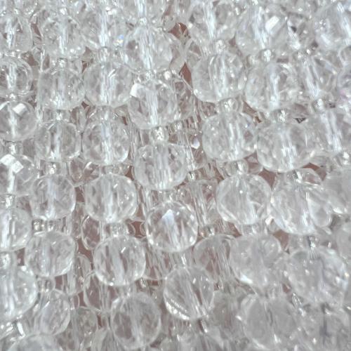 Natürliche klare Quarz Perlen, Klarer Quarz, DIY, weiß, 8mm, verkauft von Strang