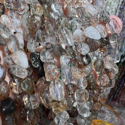 Perles Quartz rutile, DIY, noire Vendu par brin