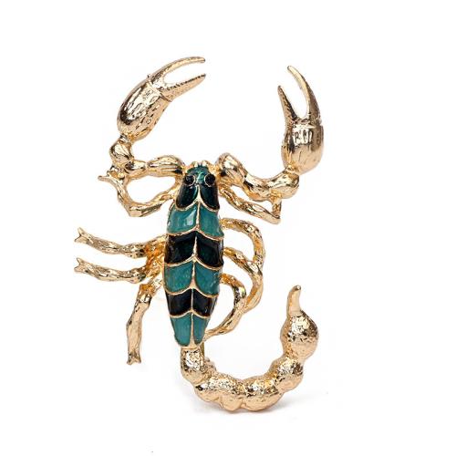 Broche émail, alliage de zinc, scorpion, Placage, bijoux de mode & avec strass, plus de couleurs à choisir, Vendu par PC
