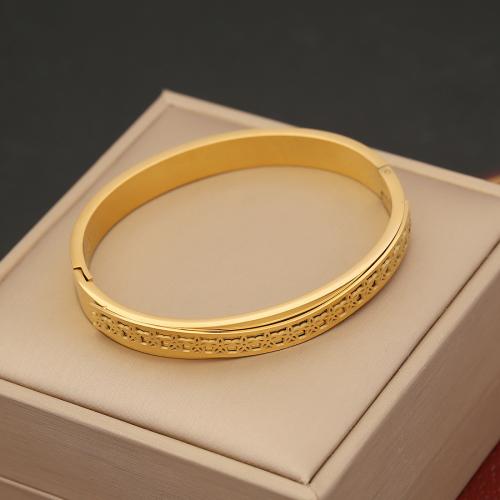 Bracelet en acier inoxydable, Acier inoxydable 304, styles différents pour le choix & pour femme & émail, doré Vendu par PC