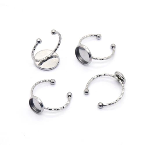 Acier inoxydable 304 base d'anneau écu, DIY & normes différentes pour le choix, couleur originale, Vendu par PC
