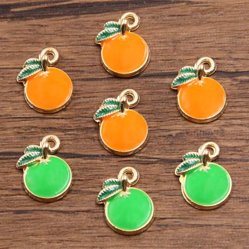 Zinc Alloy Enamel Pendants, Fruit, KC gold color plated, DIY Approx 