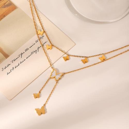 ステンレス鋼のジュエリーネックレス, 304ステンレススチール, ゴールドメッキ, ファッションジュエリー, 金色, 売り手 パソコン