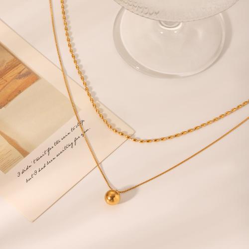 ステンレス鋼のジュエリーネックレス, 304ステンレススチール, ゴールドメッキ, ファッションジュエリー, 金色, 売り手 パソコン