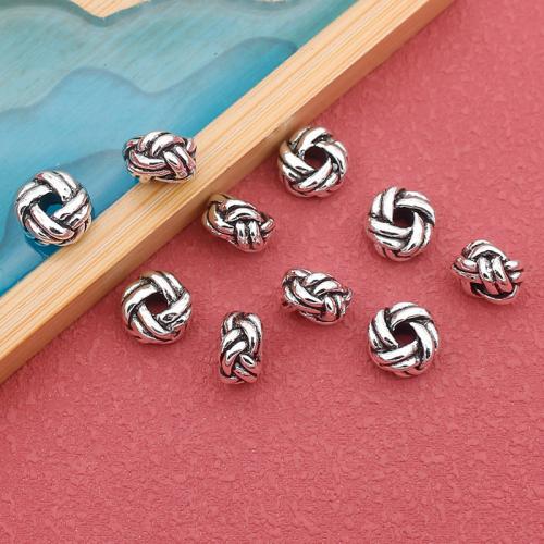 Zinklegierung Schmuckperlen, antik silberfarben plattiert, DIY, 8x5mm, Bohrung:ca. 2mm, ca. 100PCs/Tasche, verkauft von Tasche