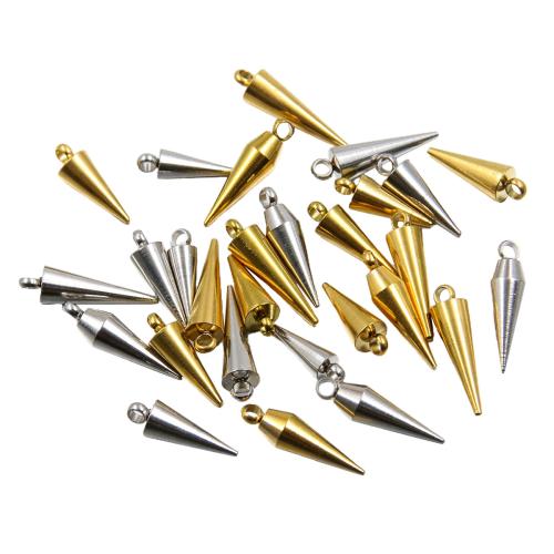 Pendentifs en acier inoxydable, Acier inoxydable 304, Conique, Placage ionique sous vide, DIY & normes différentes pour le choix, plus de couleurs à choisir, Environ Vendu par sac[