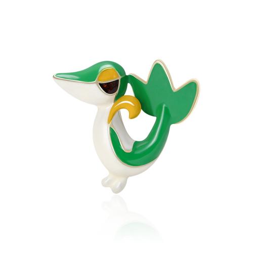 Broche émail, alliage de zinc, Dinosaure, Placage de couleur d'or, unisexe, vert Vendu par PC