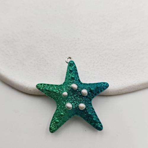 Pendentif Résine animaux, avec fer, étoile de mer, dégradé de couleur & DIY & normes différentes pour le choix, plus de couleurs à choisir, Environ Vendu par sac