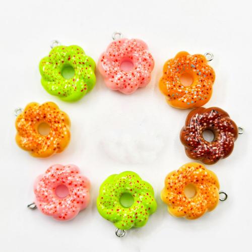 Imitation alimentaires pendants de résine, avec fer, forme alimentaire, goutté d'époxy, DIY, plus de couleurs à choisir Environ Vendu par sac