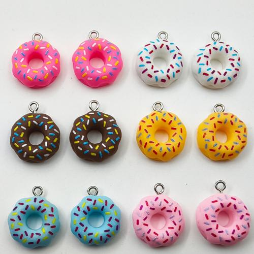 Imitation alimentaires pendants de résine, avec fer, forme alimentaire, Forme différente pour le choix & DIY, plus de couleurs à choisir Environ Vendu par sac
