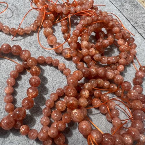 Crackle Glass Beads, Round, DIY, brown, 6mm 