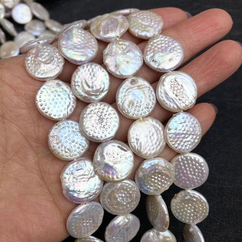 Button Cultured Freshwater Pearl Beads, Coin, DIY, 16mm 