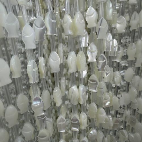 Meer-Muschelperlen, Muschel, Fisch, DIY, weiß, 17mm, verkauft von PC