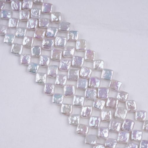 Naturel d'eau douce perles, perle d'eau douce cultivée, cadre, DIY, blanc, about：10-12mm cm, Vendu par brin
