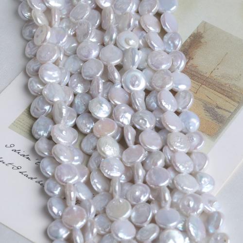 Pièce de culture des perles d'eau douce, perle d'eau douce cultivée, pièce de monnaie, DIY & normes différentes pour le choix, plus de couleurs à choisir, Vendu par brin