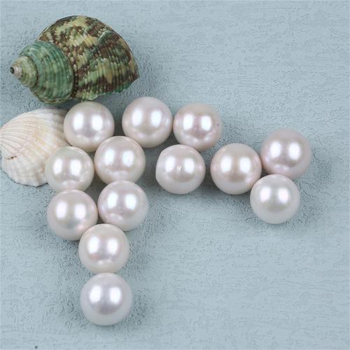 Perles de nacre rondes de culture d'eau douce, perle d'eau douce cultivée, DIY, blanc, About：13-14mm, Vendu par PC