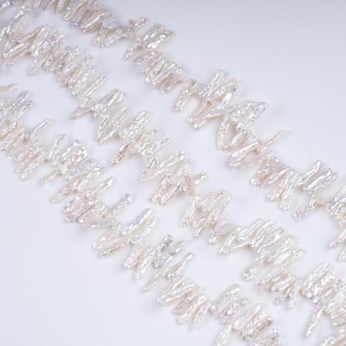 Perles de nacre de culture d'eau douce Biwa, perle d'eau douce cultivée, Pipa, DIY, blanc cm, Vendu par brin