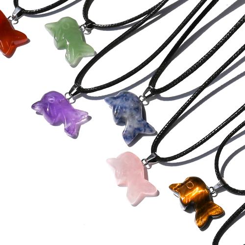 Pendentif bijoux de pierre gemme, Pierre naturelle, dauphin, DIY & différents matériaux pour le choix, plus de couleurs à choisir Vendu par PC