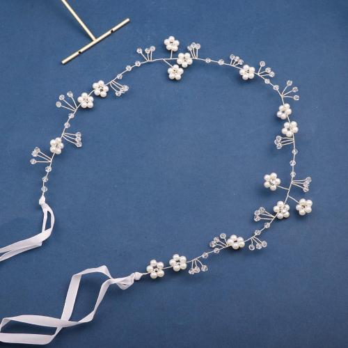 Ruban bijoux, perle de plastique, avec fil en laiton & cristal, fait à la main, bijoux de mode & styles différents pour le choix & pour femme, plus de couleurs à choisir, Vendu par PC