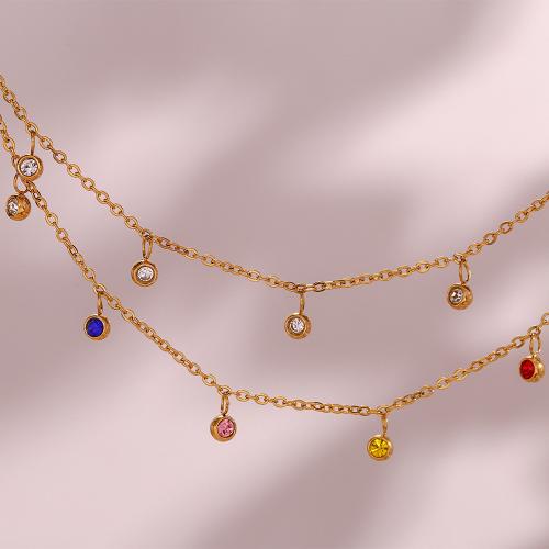 Bracelets en acier inoxydable bijoux, Acier inoxydable 304, avec 5cm chaînes de rallonge, Plaqué or 18K, bijoux de mode & pour femme & avec strass, plus de couleurs à choisir cm, Vendu par PC