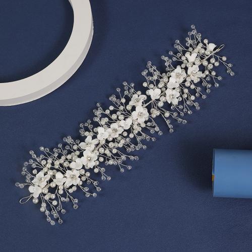 Ruban bijoux, perle de plastique, avec fil en laiton & argile de polymère & cristal, fait à la main, bijoux de mode & pour femme, Vendu par PC